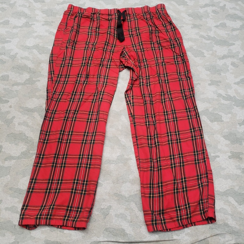 Victoria's Secret Pajama Pants Womens XL Red Plaid Drawstring